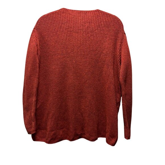 Madewell Woodside Pullover Sweater Ribbed Knit V-Neck Size M Wool Blend Hthr Rus - Picture 5 of 9
